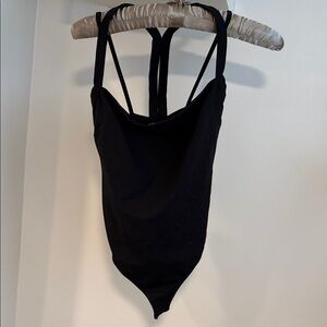 Free People Intimately Black Strappy Thong Bodysuit